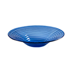 Thumbnail image #1 for American Metalcraft Glacier GBB15 Glass Bowl, 98 oz, 14" Diameter x 3"H, Round, Swirled, Blue