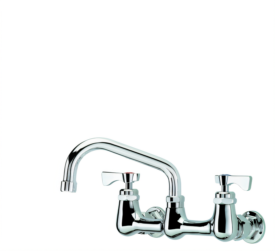 Product image #1 for Krowne Royal Series Backsplash-Mounted Commercial Faucet with 8-Inch Centers and 6-Inch Swing Spout