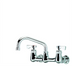 Thumbnail image #1 for Krowne Royal Series Backsplash-Mounted Commercial Faucet with 8-Inch Centers and 6-Inch Swing Spout