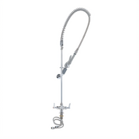 EasyInstall Single-Hole Deck-Mount Pre-Rinse Unit with Vacuum Breaker, 24-Inch Riser, 44-Inch Hose, and 1.07 GPM Swivel Spray Valve