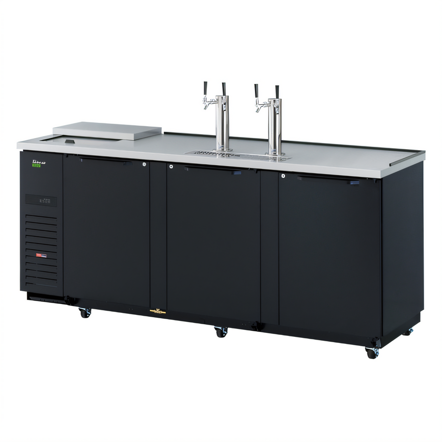 Product image #1 for Turbo Air Super Deluxe Club Top 4 Half-Barrel Beer Dispenser with 2 Double-Faucet Beer Towers