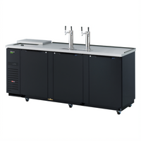 Turbo Air Super Deluxe Club Top 4 Half-Barrel Beer Dispenser with 2 Double-Faucet Beer Towers