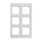 Thumbnail image #1 for Vollrath 8244320 White Stone Thermoset Resin Template for 6 Decorative Pans, Fits 12 x 20-Inch Hot/Cold Wells