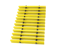 Eagle Group Yellow Fiberglass 15 x 15 Inch Replacement Subway-Style Grating for 18-Inch Floor Troughs