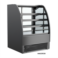 Harmony Full-Service Curved Glass Refrigerated Bakery Display Case, 62-7/8 Inch Wide, Self-Contained