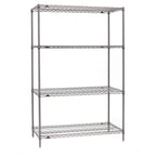 Thumbnail image #1 for Metro Super Erecta SE-187274K4-S-4 72"W x 18"D x 74"H Gray Epoxy-Coated Stationary Starter Wire Shelving Unit, 4 Shelves