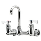 Thumbnail image #1 for Krowne Royal Series 14-801L Commercial Backsplash-Mount Faucet, 8-Inch Centers, 6-Inch Gooseneck Spout, Ceramic Valve, Low Lead Case of 6