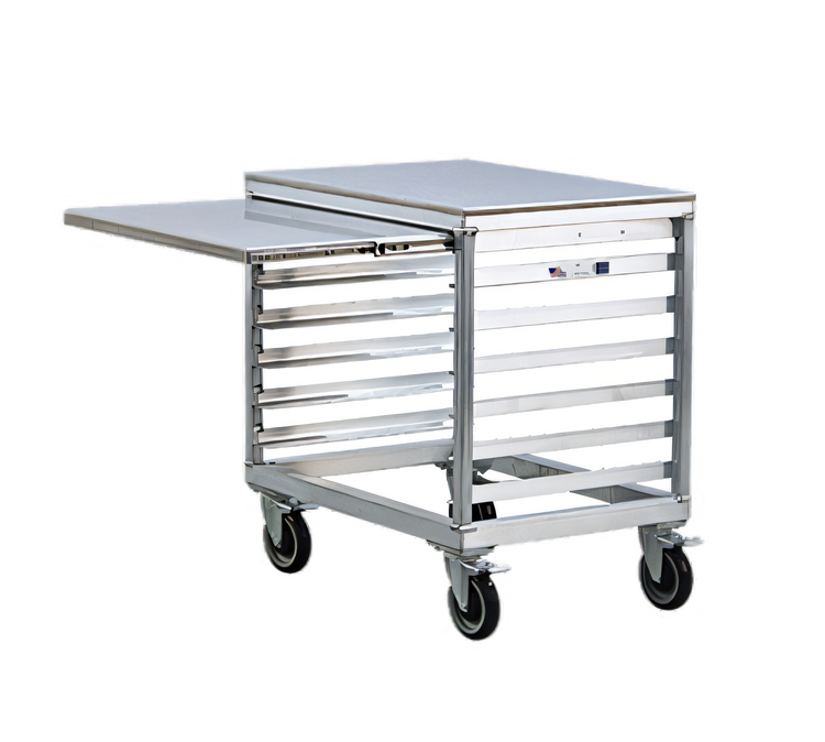 Product image #1 for New Age Stainless Steel Slicer Stand with Retractable Shelf, 28-3/8 W x 20 D x 30 H, 6-Pan Capacity