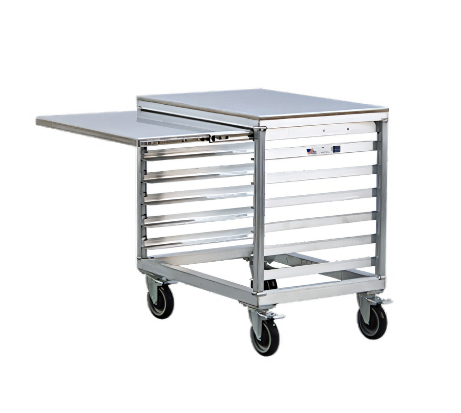 Product image #1 for New Age Stainless Steel Slicer Stand with Retractable Shelf, 28-3/8 W x 20 D x 30 H, 6-Pan Capacity