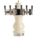 Thumbnail image #1 for Micro Matic USA CT400E-6 Countertop Air-Cooled Draft Beer Tower, Single Ceramic Column, 6 Faucets