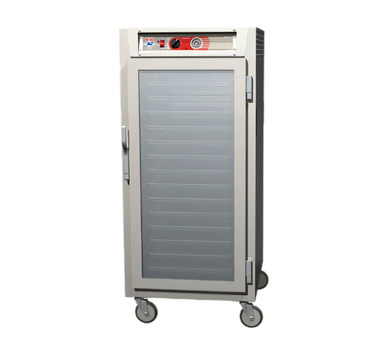 Product image #1 for Metro C5 6 Series 3/4 Height Mobile Heated Holding Cabinet with Clear Tempered Glass Doors and Lip-Load Slides