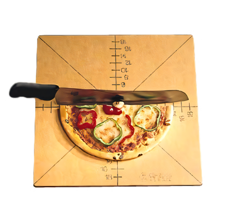 Product image #1 for American Metalcraft 20-Inch Square Pizza Slice Cutting Board and Guide