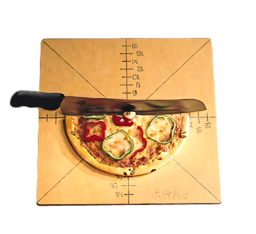 Product image #1 for American Metalcraft 20-Inch Square Pizza Slice Cutting Board and Guide