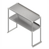 Thumbnail image #1 for John Boos Double-Tier Stainless Steel Work Table Overshelf, 48W x 12D, 1-1/2 Inch Rear Riser