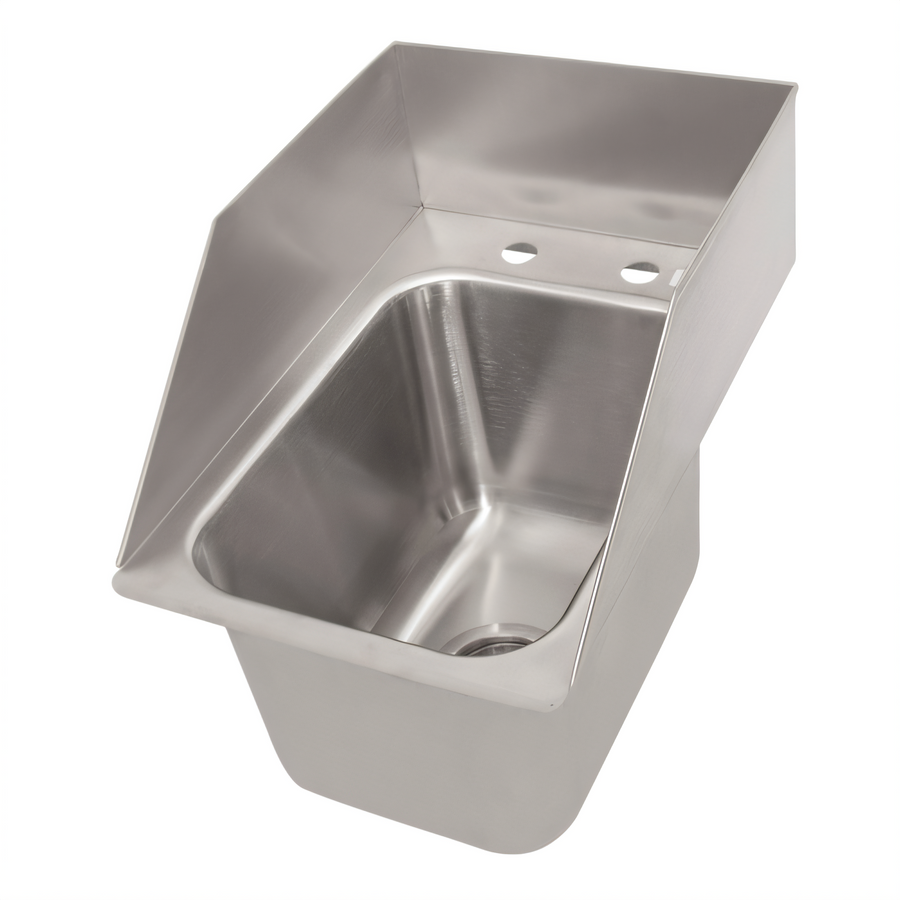 Product image #1 for BK Resources Deep Drawn 1-Compartment Drop-In Sink with 3-Sided Riser, 10" x 14" Bowl, Stainless Steel