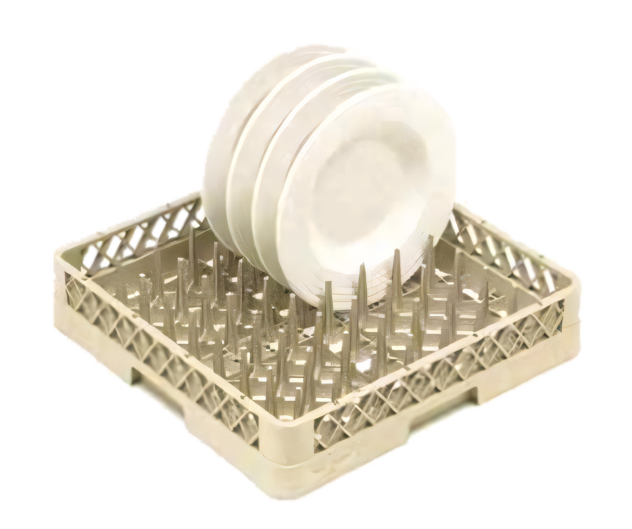 Product image #1 for Vollrath Rack-Master Full-Size Beige Plate and Tray Peg Dish Rack with Open Bottom and Sidewalls