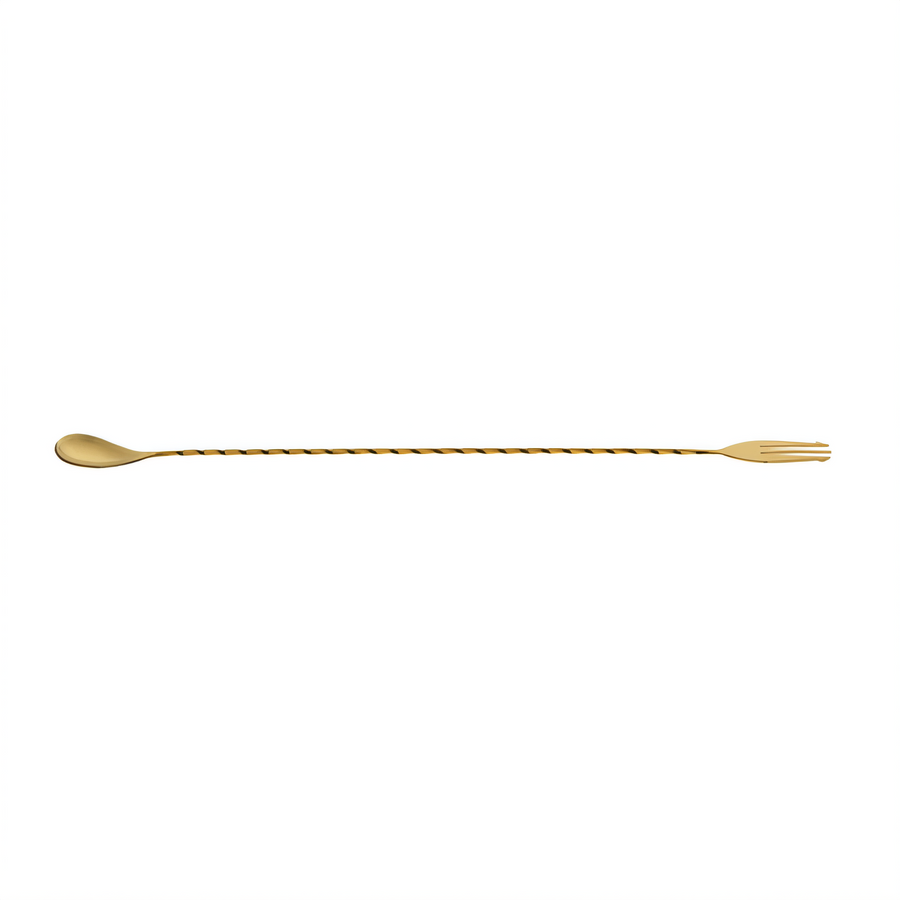Product image #1 for Barfly 15-3/4-Inch Gold-Plated Fork-End Bar Spoon