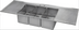 Thumbnail image #1 for Klinger's Trading Triple Compartment Drop-In Bar Sink with Dual Drainboards, Faucet & Basket Drain