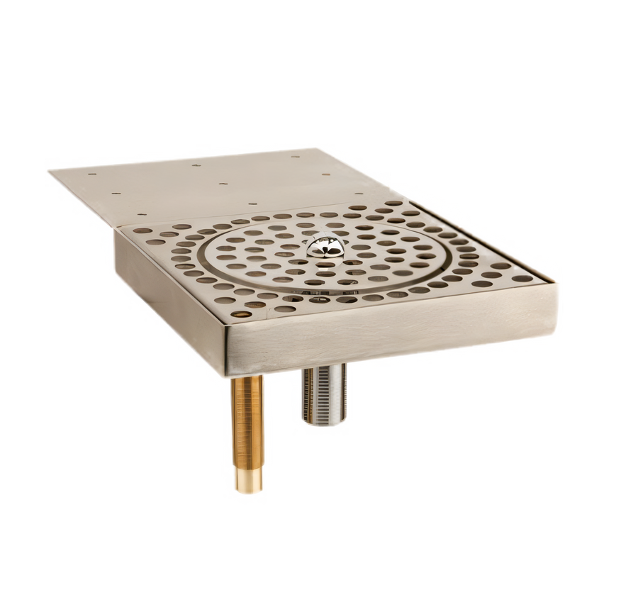 Product image #1 for Micro Matic USA Undercounter Glass Rinser, 6-3/8 Inch Square, Brushed Stainless Steel