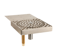 Micro Matic USA Undercounter Glass Rinser, 6-3/8 Inch Square, Brushed Stainless Steel