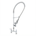 Thumbnail image #1 for T&S Brass EasyInstall Deck-Mount Pre-Rinse Add-On Faucet with 8-Inch Adjustable Centers, 12-Inch Swing Spout, and 1.15 GPM Spray Valve