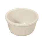 Thumbnail image #2 for Winco RFM-4B 4 oz Bone Melamine Fluted Ramekin Case of 8