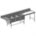 Thumbnail image #1 for Spec-Master FNP2860-3-18R-48TL Three-Compartment Prep Sink with Left Prep Area and Right Drainboard