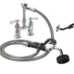 Thumbnail image #1 for Krowne Royal Series 19-204L Deck-Mount Pre-Rinse Utility Spray Assembly, 4-Inch Adjustable Centers, 72-Inch Stainless Steel Hose