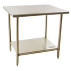 Thumbnail image #1 for Eagle Group BlendPort® BPT-2472SL Stainless Steel Flat Top Work Table with Undershelf, 72 x 24 Inches, 18-Gauge Type 430, Rolled Rim