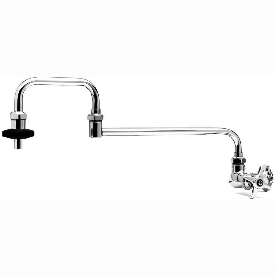 Product image #1 for T&S Brass Wall-Mount Pot & Kettle Filler Faucet with 18-Inch Double-Jointed Nozzle
