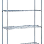 Thumbnail image #1 for Quantum RWR72-2436LD 4-Tier Stationary Chrome Wire Shelving Unit, 36W x 24D x 72H, 300 lb. per Shelf