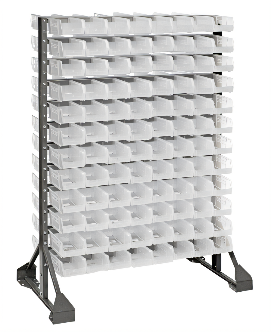 Product image #1 for Quantum Double-Sided Rail Rack with 12 Rails and 192 Clear Bins