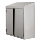 Thumbnail image #1 for Klinger's Trading WC1560-HINGED 60-Inch Stainless Steel Wall-Mounted Storage Cabinet with 2 Hinged Doors