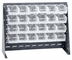 Thumbnail image #1 for Quantum 27-3/4 Inch Louvered Bench Rack with 24 Clear Bins