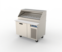 Randell 48-Inch One-Section Refrigerated Raised Rail Prep Table with Right-Side Compressor