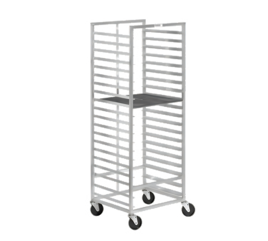 Product image #1 for Mobile Aluminum Donut Screen Rack for 23" x 23" Screens, 20-Screen Capacity