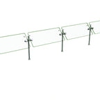 Thumbnail image #1 for Hatco Flav-R-Shield™ ORBIT360-132 Self-Service Sneeze Guard, 4-Bay, 132-Inch, Tempered Glass, Stainless Steel Posts