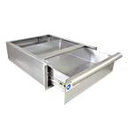Thumbnail image #1 for Omcan USA 24578 Stainless Steel Work Table Drawer for 24-Inch Deep Worktables, 16 x 20 x 4 Inch