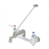 Thumbnail image #1 for T&S Brass B-0660-BSTP Wall-Mounted Service Sink Faucet with Adjustable 8-Inch Centers and 9-Inch Bucket/Pail Hook Spout