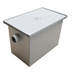 Thumbnail image #1 for Omcan 8 lb Commercial Grease Trap, 4 GPM, 2-Inch Threaded Inlet/Outlet, 11-Gauge Steel