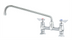 Thumbnail image #1 for Krowne Diamond Series Raised Deck Mount Manual Faucet with 16-Inch Swing Spout, 8-Inch Centers, 1.8 GPM Aerator