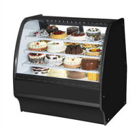 True 48-1/4-Inch Curved Glass Self-Contained Refrigerated Bakery Display Case with Rear Sliding Glass Doors