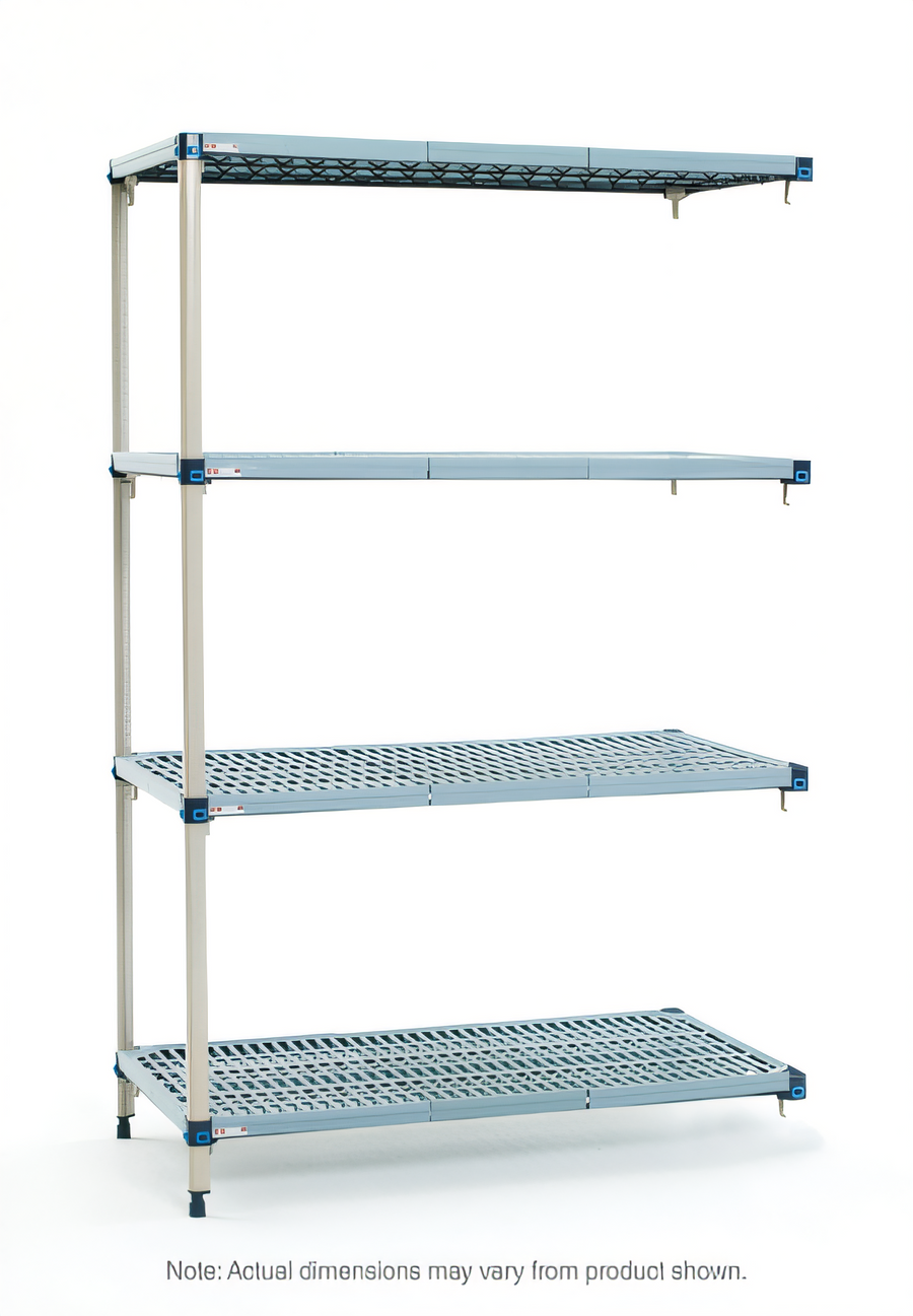 Product image #1 for MetroMax Q Add-On Polymer/Wire Shelving Unit, 36"W x 24"D x 63"H, 4 Shelves