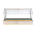 Thumbnail image #1 for Vollrath Classic Economy Double-Sided Buffet Breath Guard for 74-Inch 4-Series Signature Server Base, Stainless Steel Uprights, Clear Acrylic Panels
