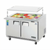 Thumbnail image #1 for Everest Refrigeration EOTP2 Open Top Mega-Top Prep Table Refrigerator, Two-Section, 47-1/2 Inches Wide, 13 Cu. Ft., Stainless Steel