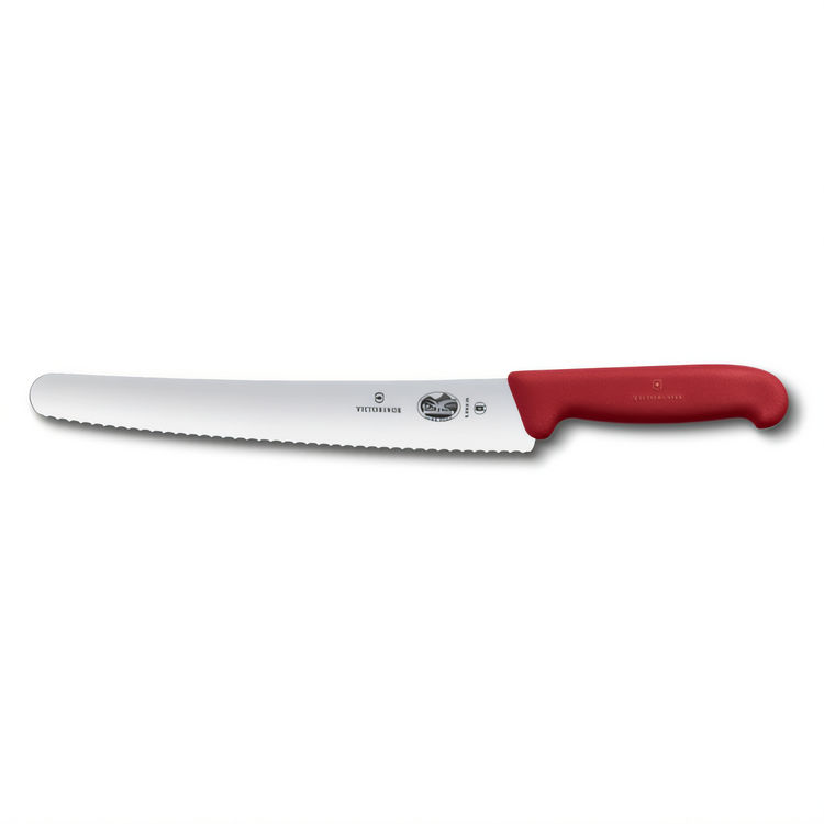 Product image #1 for Victorinox Fibrox HACCP 10-1/4-Inch Serrated Baker's Bread & Cake Knife with Red Handle