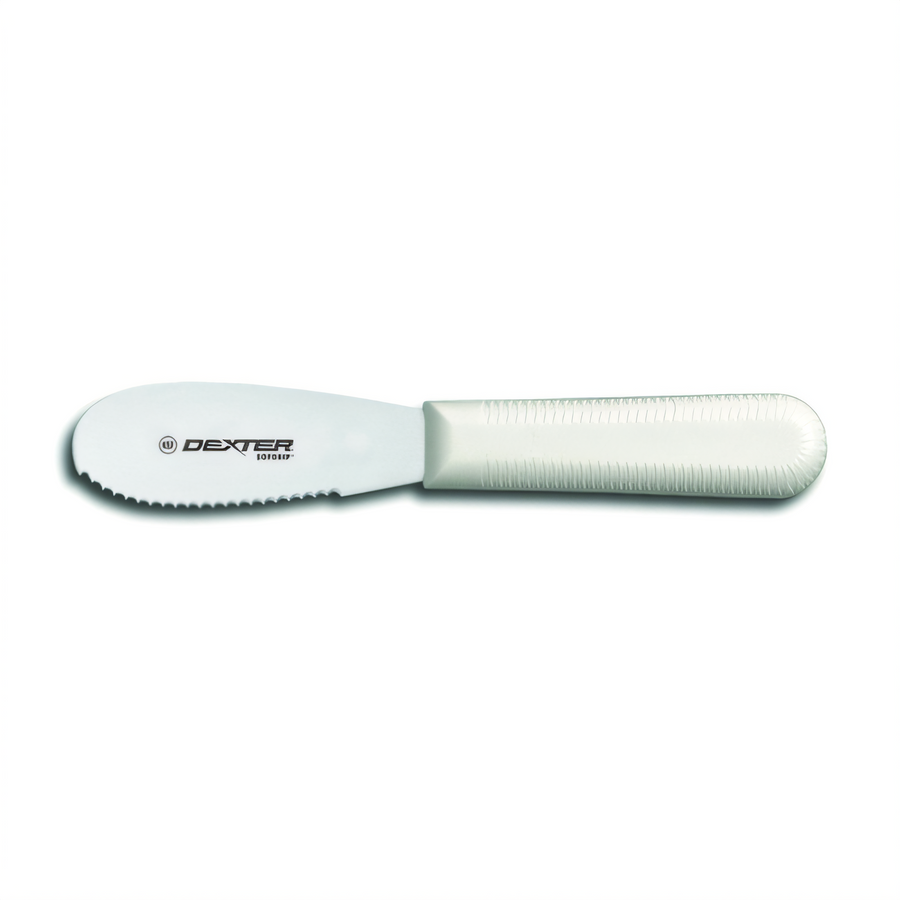 Product image #1 for Dexter-Russell SofGrip 3-1/2-Inch Scalloped Sandwich Spreader with White SoftGrip Handle