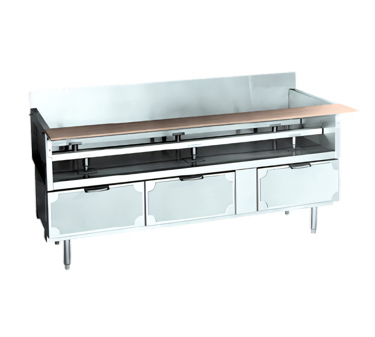 Product image #1 for La Rosa Refrigeration L-75178-30 78-Inch Refrigerated Equipment Stand with 4 Drawers, Remote
