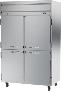 Beverage-Air Horizon Series Two-Section Reach-In Freezer with Locking Half Solid Doors, 45.2 Cu. Ft.