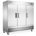 Thumbnail image #1 for Aurora 72 Cu. Ft. Three-Section Reach-In Refrigerator with Bottom-Mount Self-Contained Refrigeration